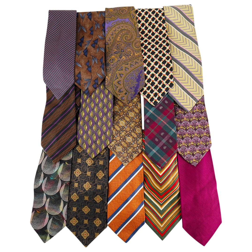 (15 Pc) Neiman Marcus & Nordstrom Silk Necktie Grouping (1 of 14)