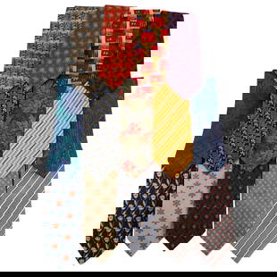 (14 Pc) Vintage Designer Ermenegildo Zegna Silk Necktie Grouping: DESCRIPTION: (14 Pc) Vintage Designer Ermenegildo Zegna Silk Necktie Grouping. Includes a total of fourteen (14) ties, in assorted patterns and color combinations. With Ermenegildo Zegna signature lab