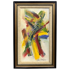 After Paul Jenkins Abstract Expressionist Oil On Canvas