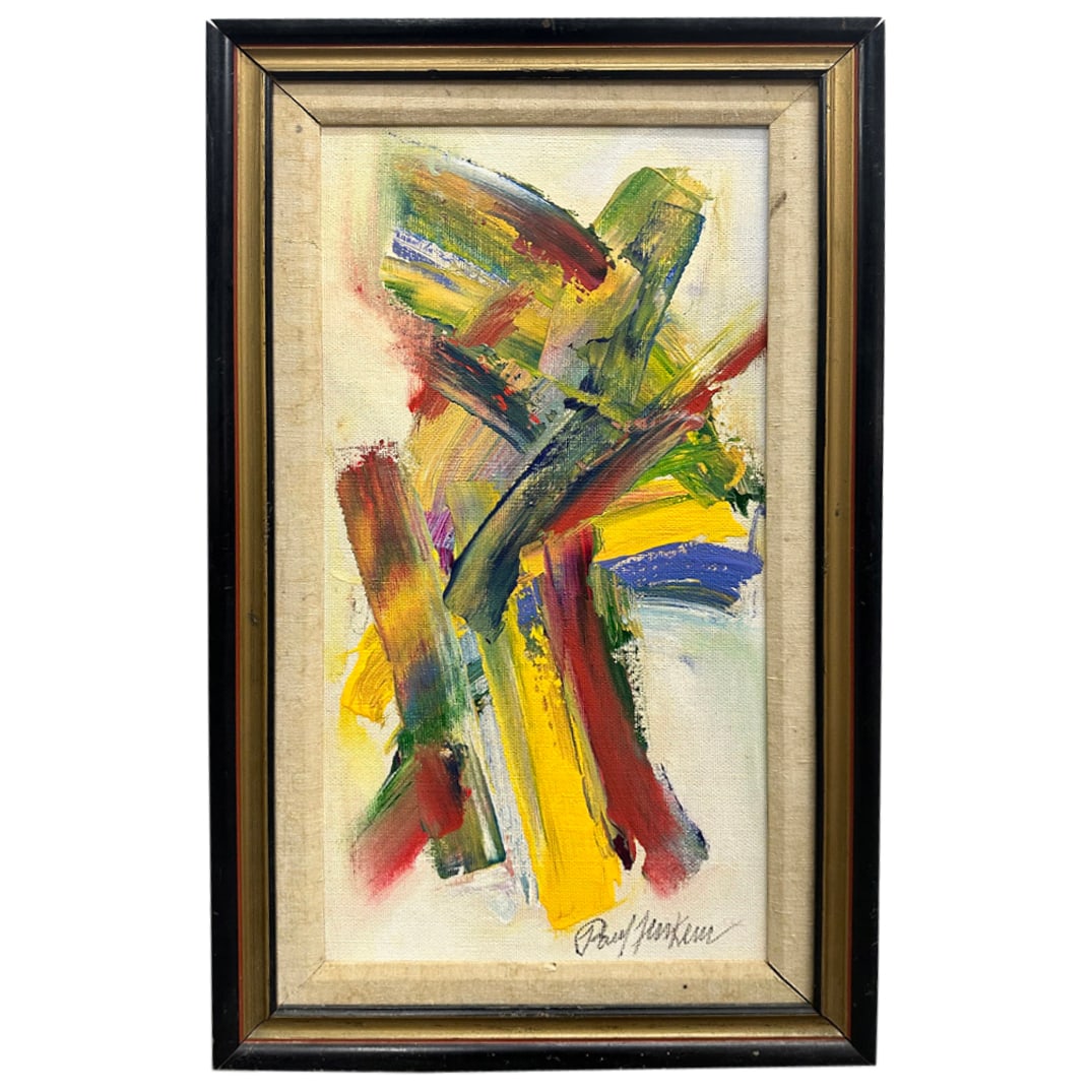 After Paul Jenkins Abstract Expressionist Oil On Canvas (1 of 3)