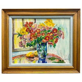 Signed P. Hagelstein Still Life Oil On Canvas