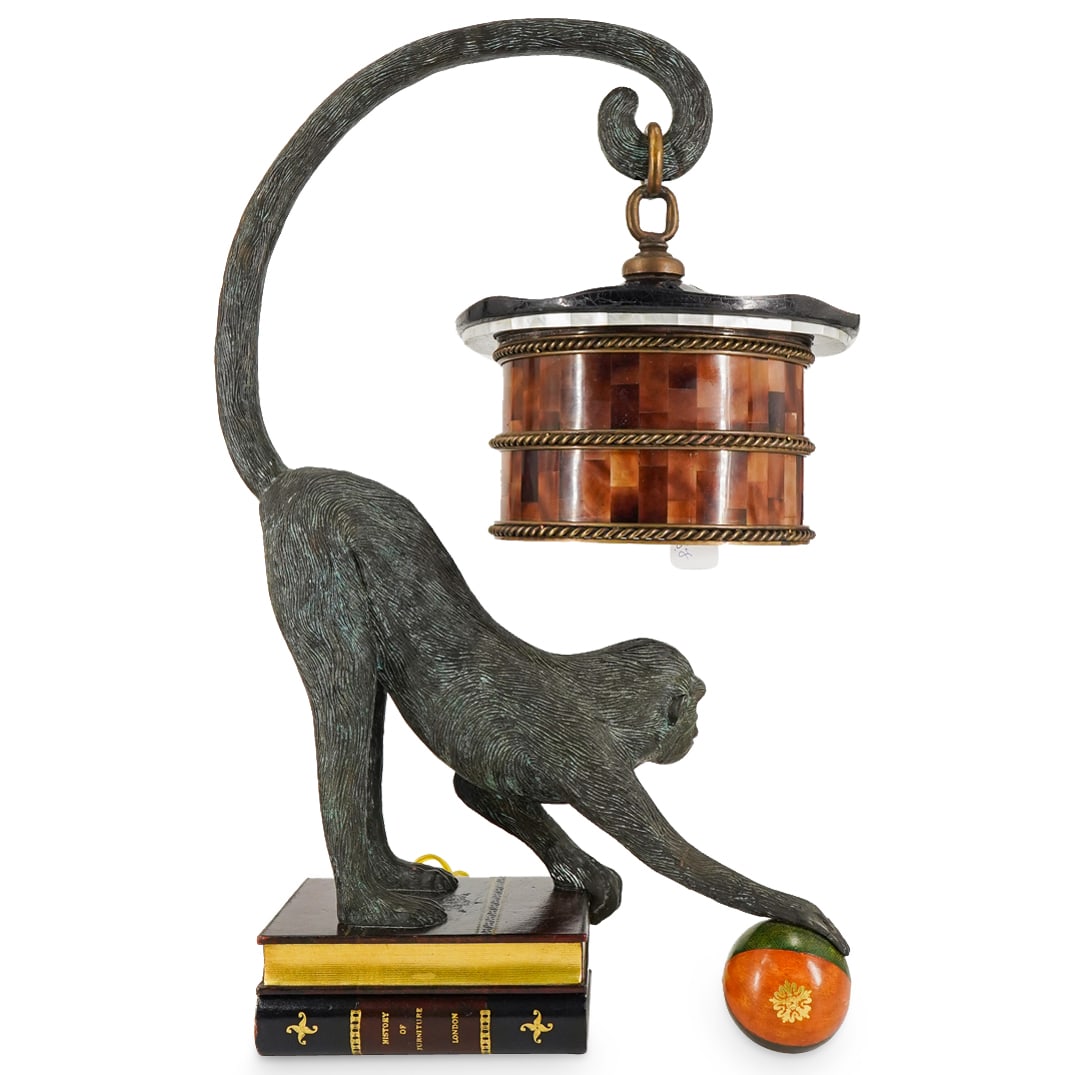 Maitland-Smith Bronze Monkey Lamp (1 of 10)