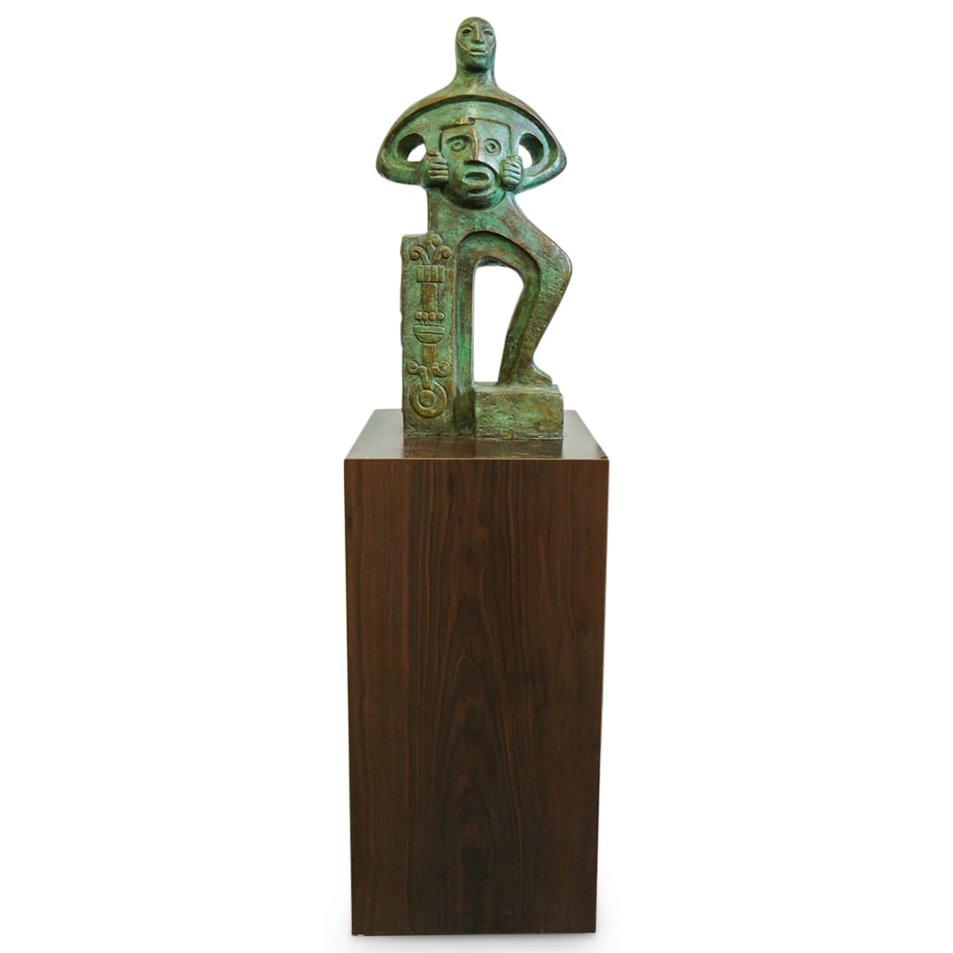Juan (Jose) Cruz Reyes (Mexico, 1914-1991) 'Hombre, P/A' Bronze Figural Sculpture (1 of 11)