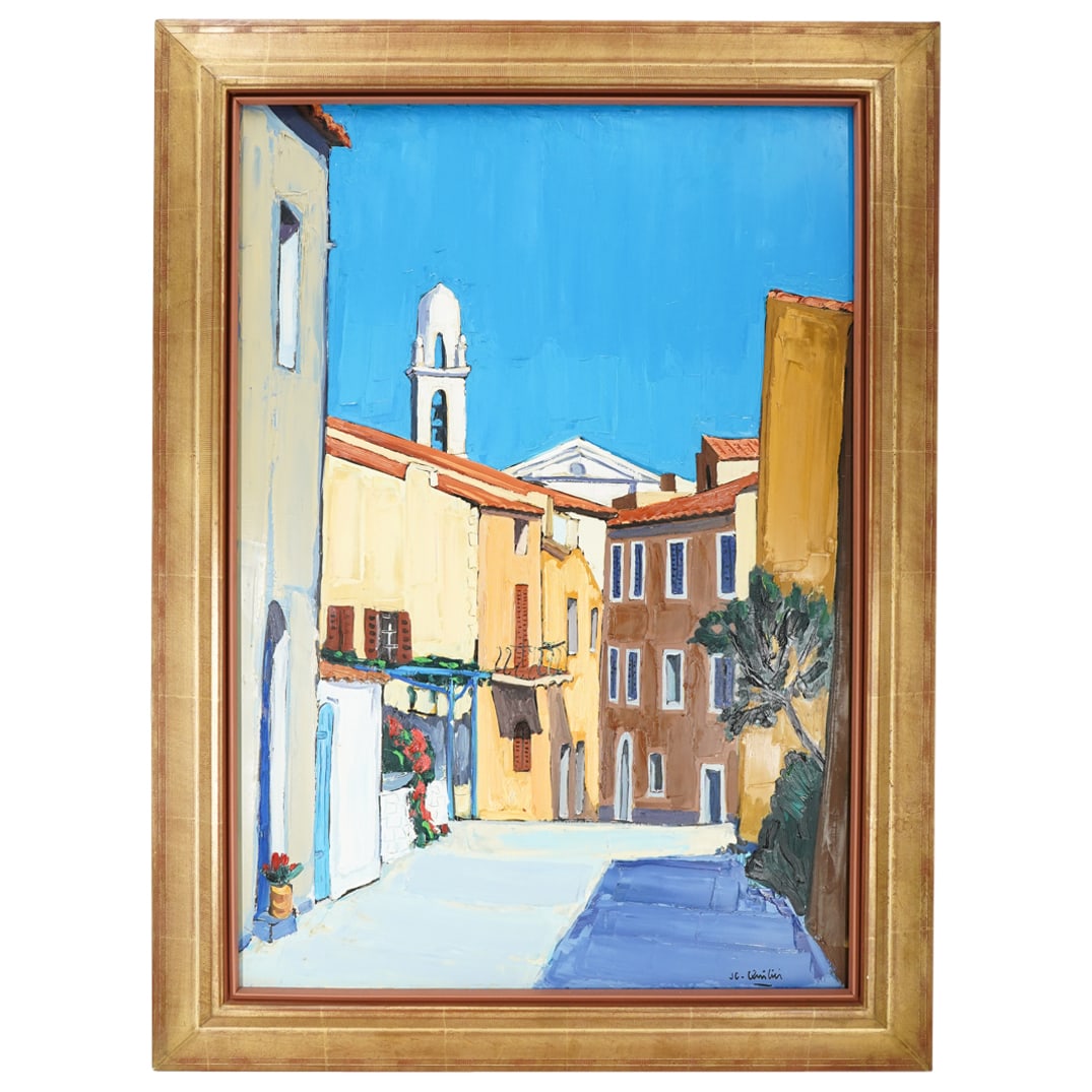 Jean Claude Quilici (born 1941) "Ruelle Dans Speloncato" Oil On Canvas (1 of 9)