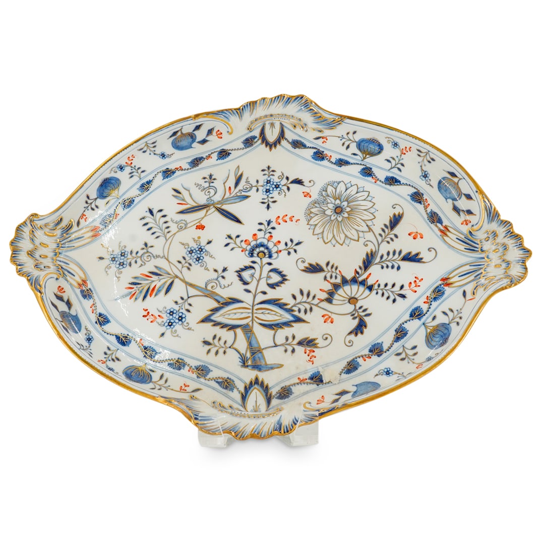 19th Cent. Meissen Blue Onion Porcelain Platter (1 of 5)