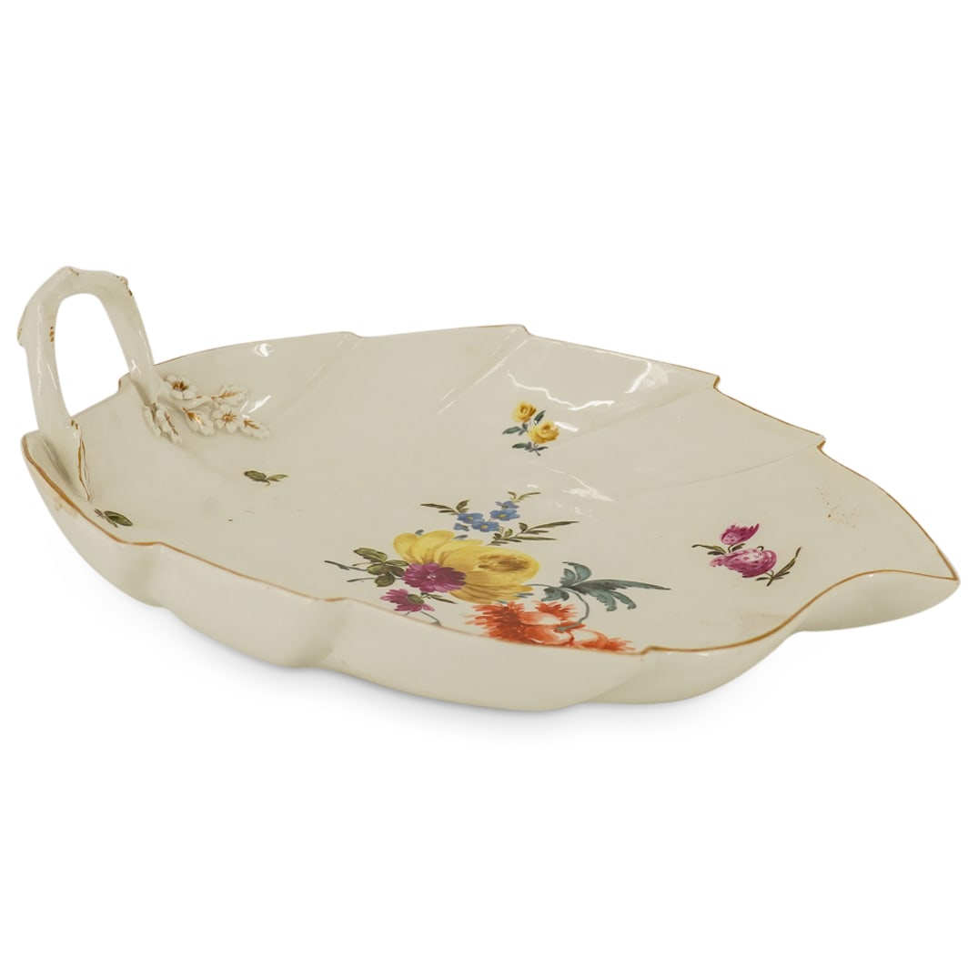 Antique 18th Cent. Meissen Porcelain Leaf Dish (1 of 5)