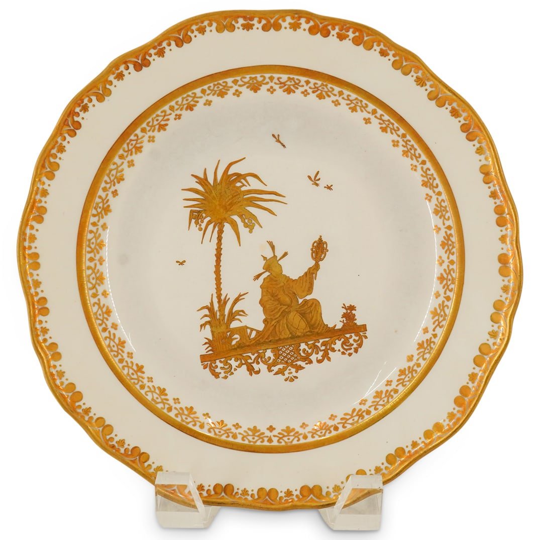 Antique Meissen Porcelain Gold Chinese Cabinet Plate (1 of 7)
