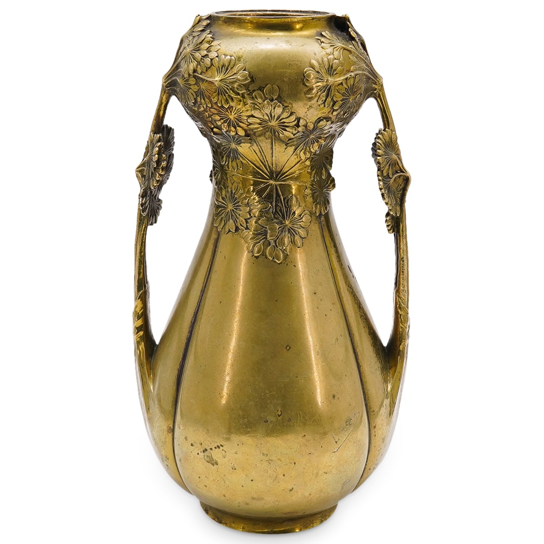 Leon Kann (French, 1859-1925) Art Nouveau Bronze Vase (1 of 11)