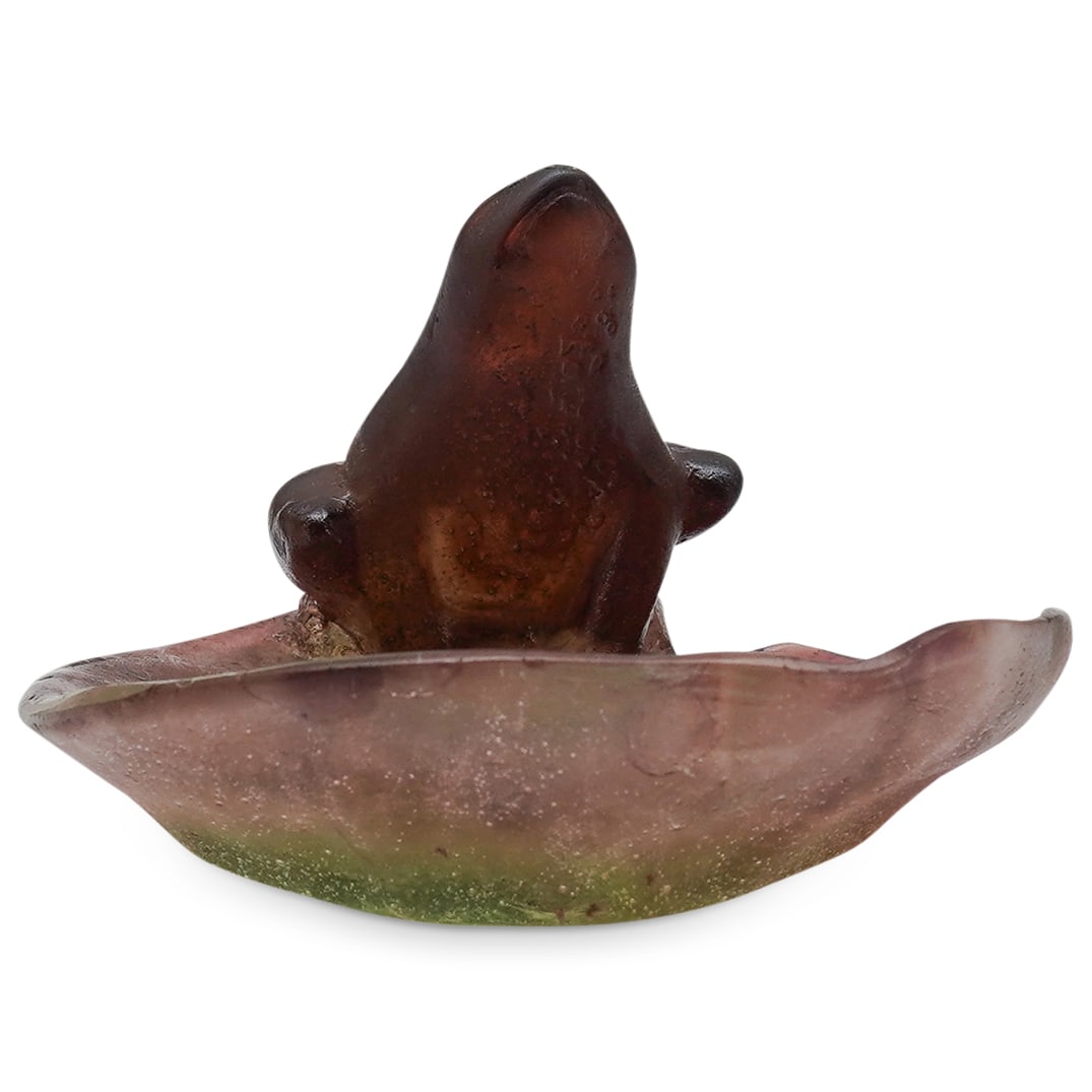 Daum Pate De Verre Frog Dish (1 of 6)
