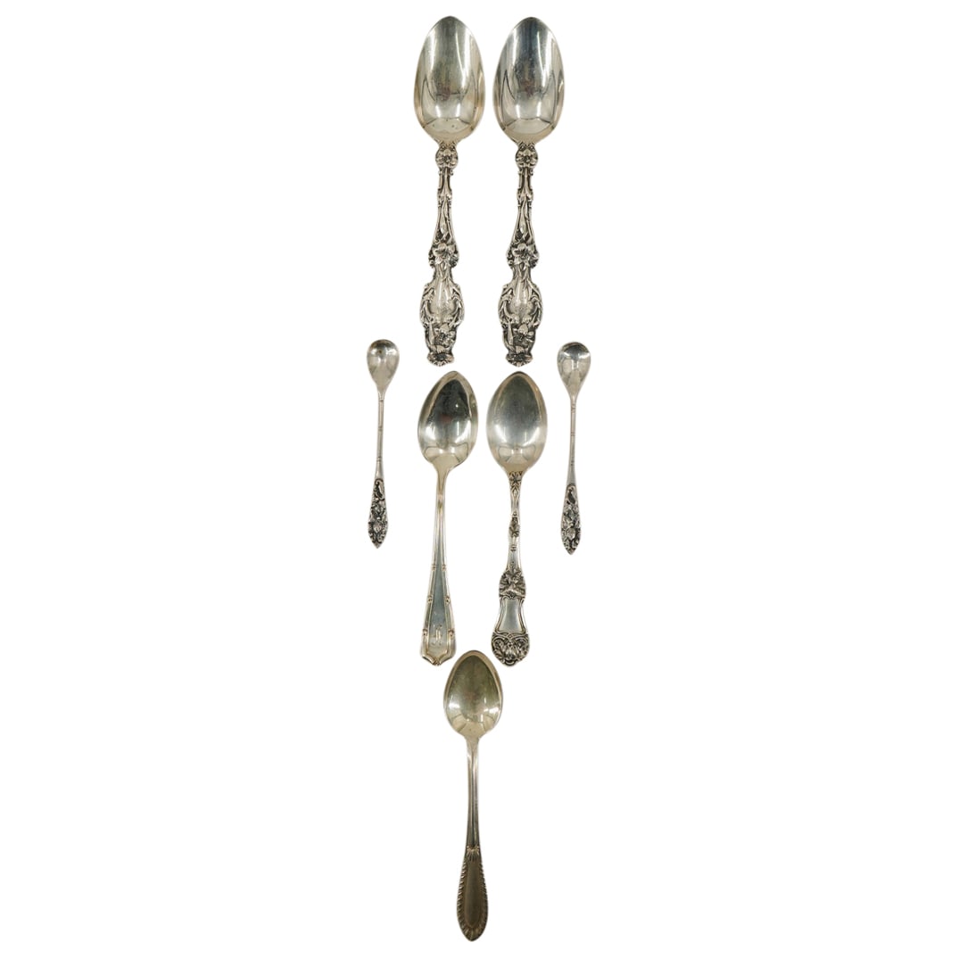 (7 Pc) Sterling Silver And 800 Silver Spoons (1 of 20)