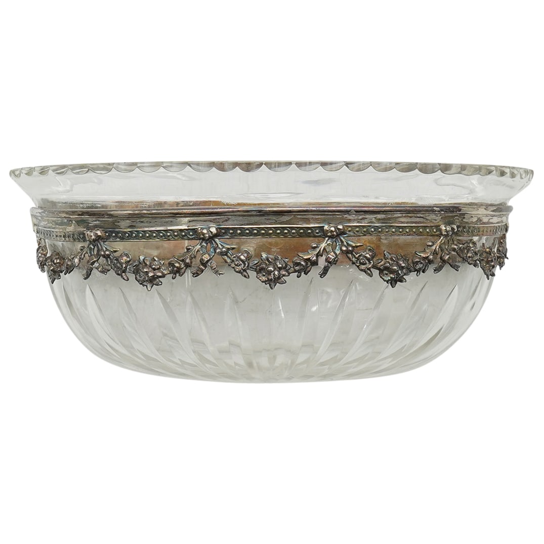 French 950 Silver & Glass Wall Pocket (1 of 9)