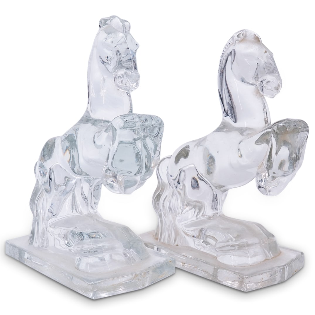 Pair Glass Horse Sculptures (1 of 9)