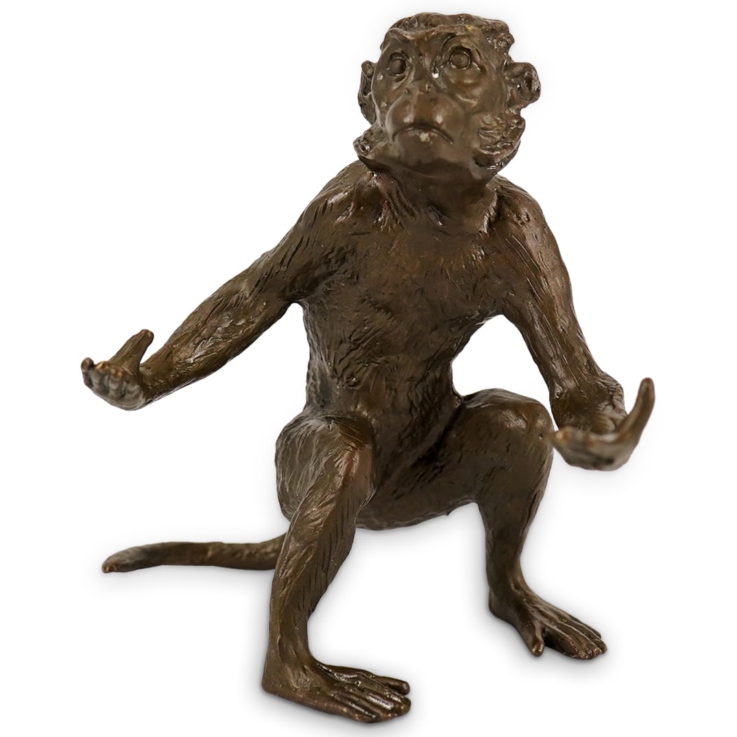 Antique Bronze Monkey Sculpture (1 of 6)