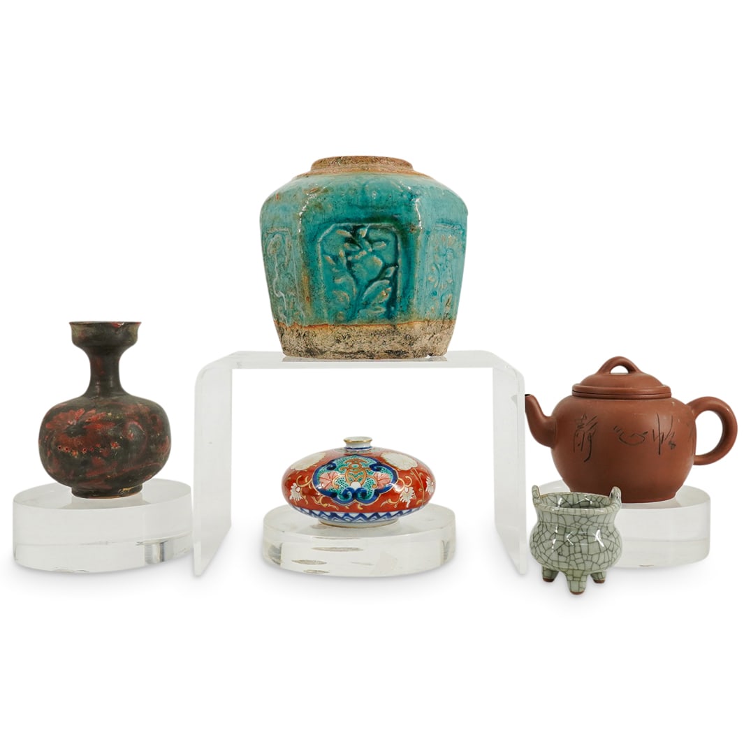 (5 Pc) East Asian Ceramic Vessels (1 of 20)