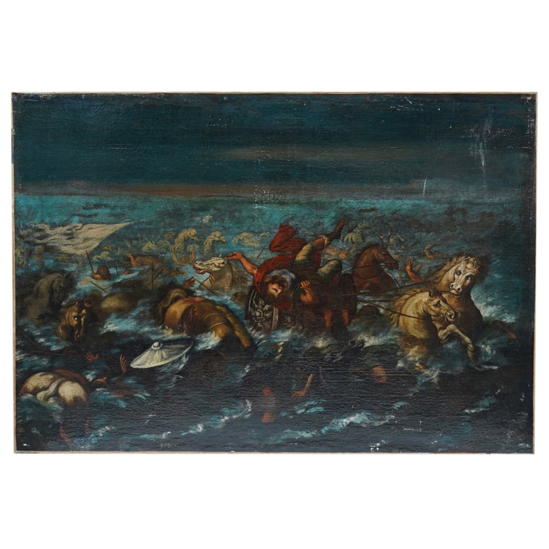 After Flemish School Pharaoh And His Army Drowning In The Red Sea Oil On Canvas (1 of 11)
