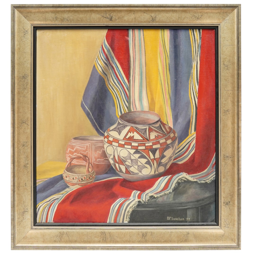 R.F Samelson (Native American) Still Life Oil Painting (1 of 8)