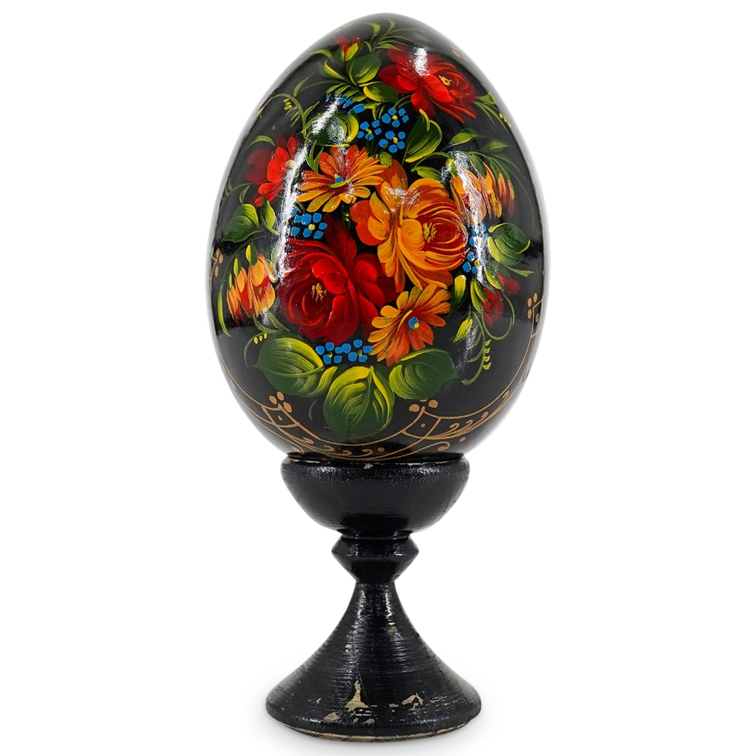 Russian Lacquered Hand Painted Egg (1 of 3)