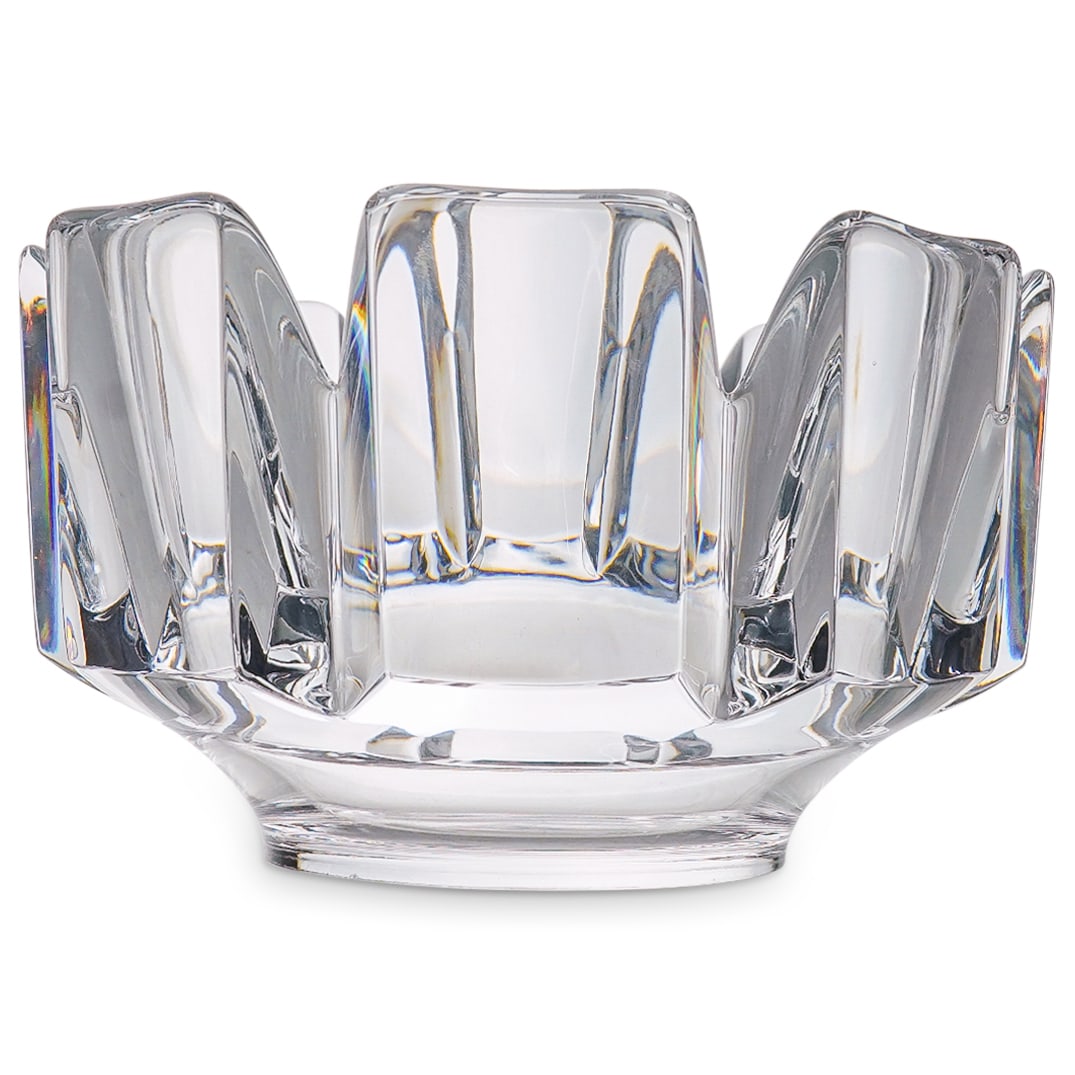 Sweden Orrefors "Corona" Crystal 7" Bowl (1 of 6)