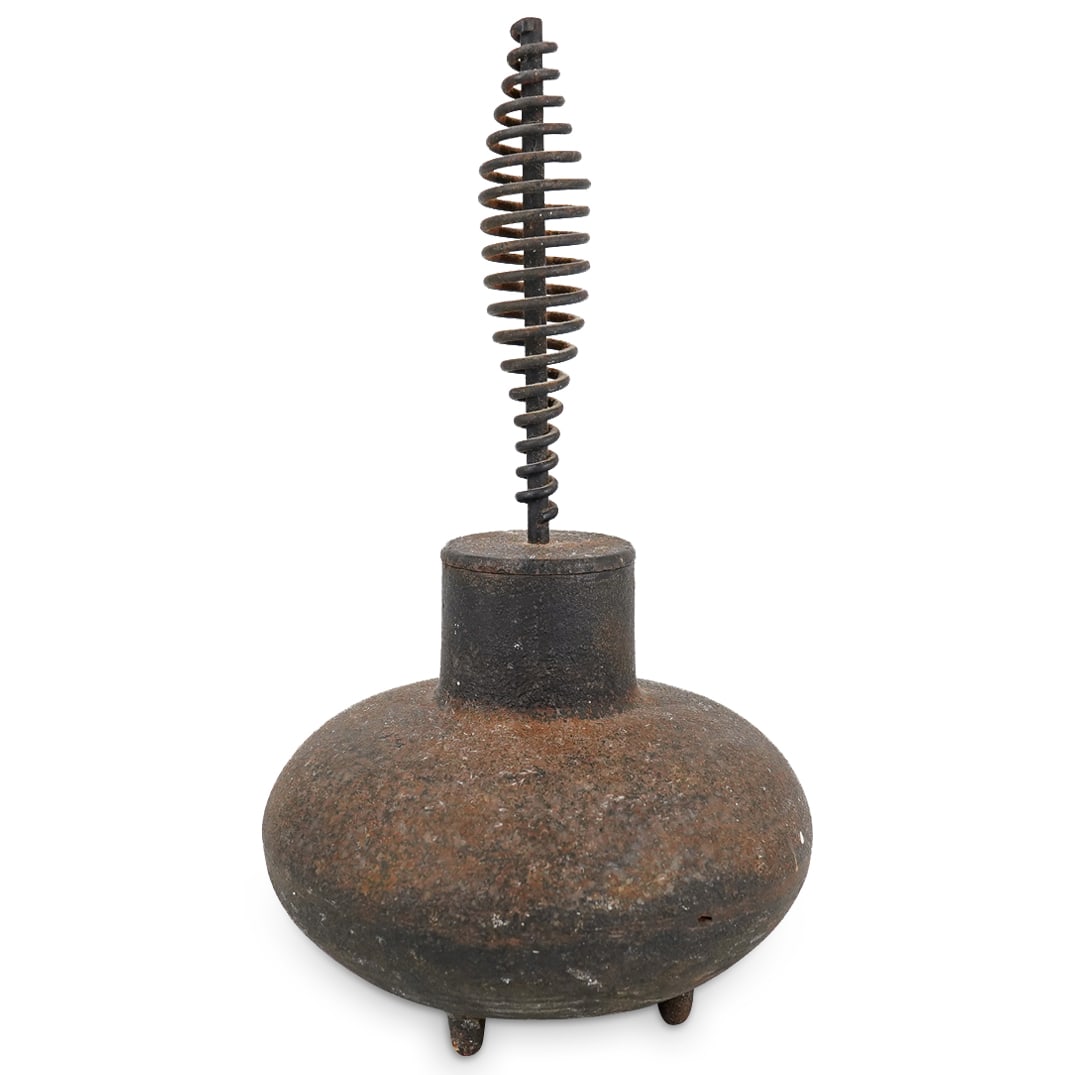 George Nelson Cast Iron Fire Starter. Marked Howard Miller.