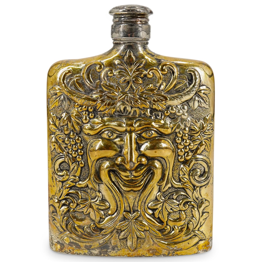 Godinger Silver Plated Bacchus Flask (1 of 5)