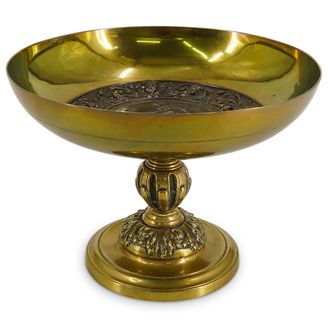 Antique Brass & Copper Temperantia Compote Tazza (1 of 6)