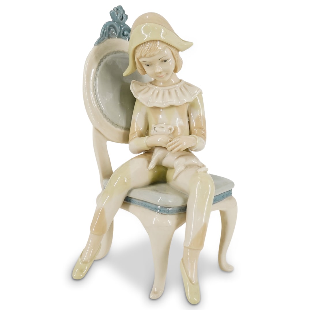 Lladro Porcelain "Young Harlequin" Commedia Dell'Arte Figurine (1 of 8)