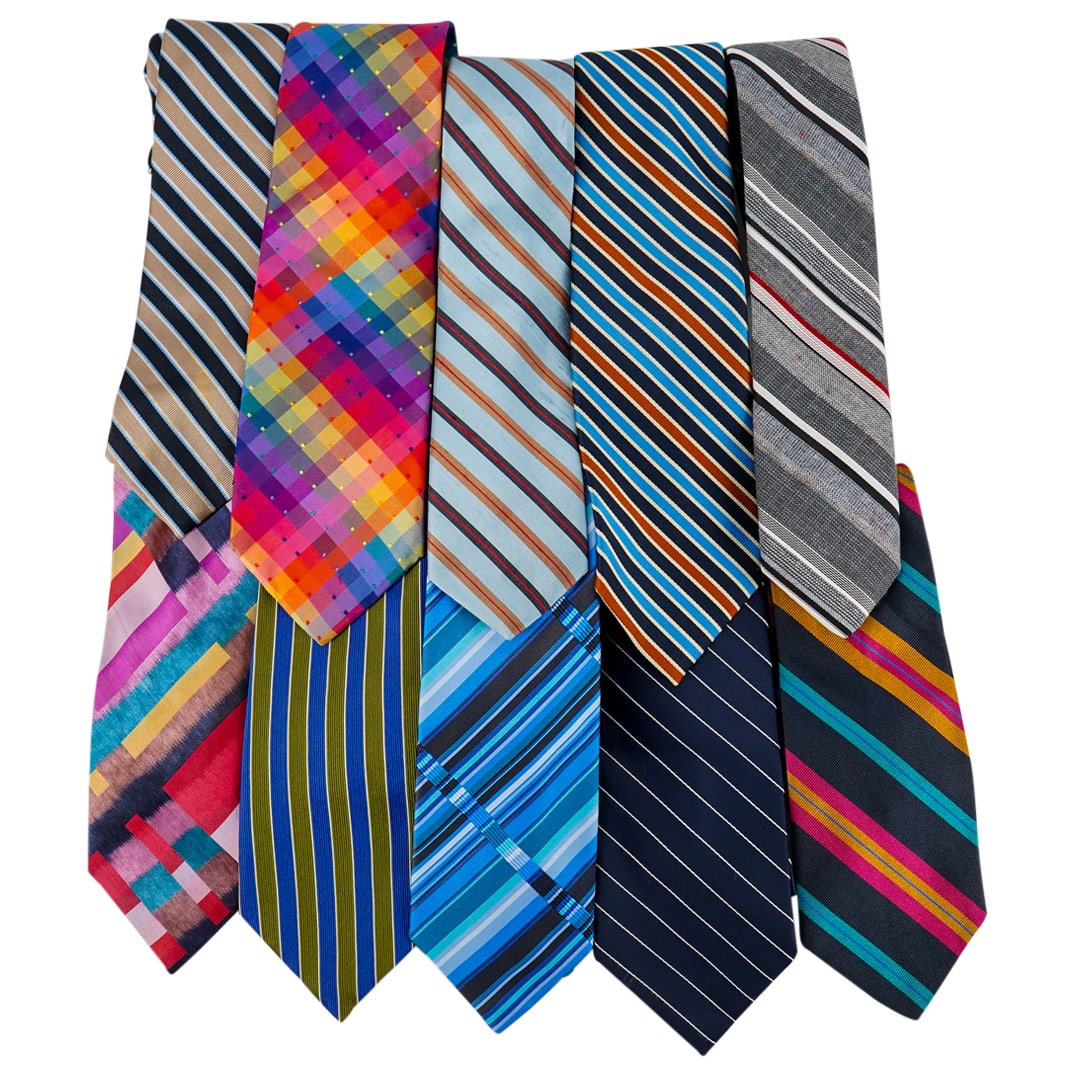 (10 Pc) Assorted Necktie Grouping Collection (1 of 6)