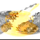 Antique 18k Gold Cup Spoon & Under-plate
