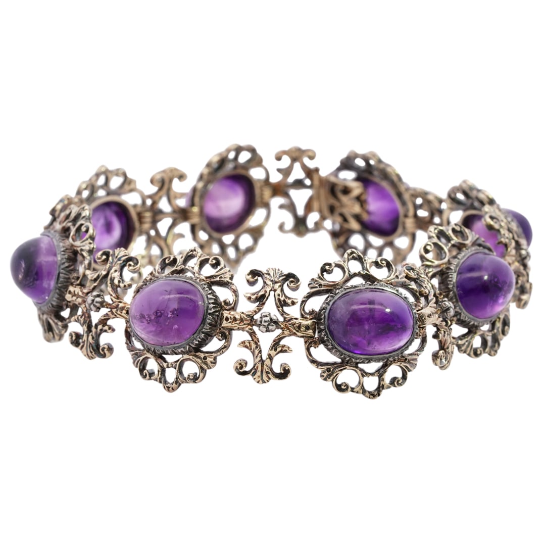Buccellati 18k Gold and Amethyst Bracelet (1 of 6)