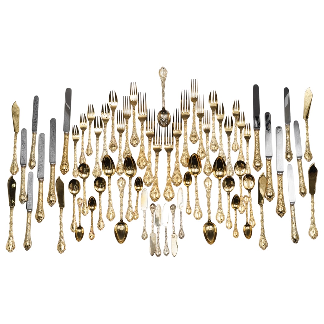 (67 Pc) Odiot Vermeil Sterling Silver "Demidoff" Flatware Service (1 of 20)