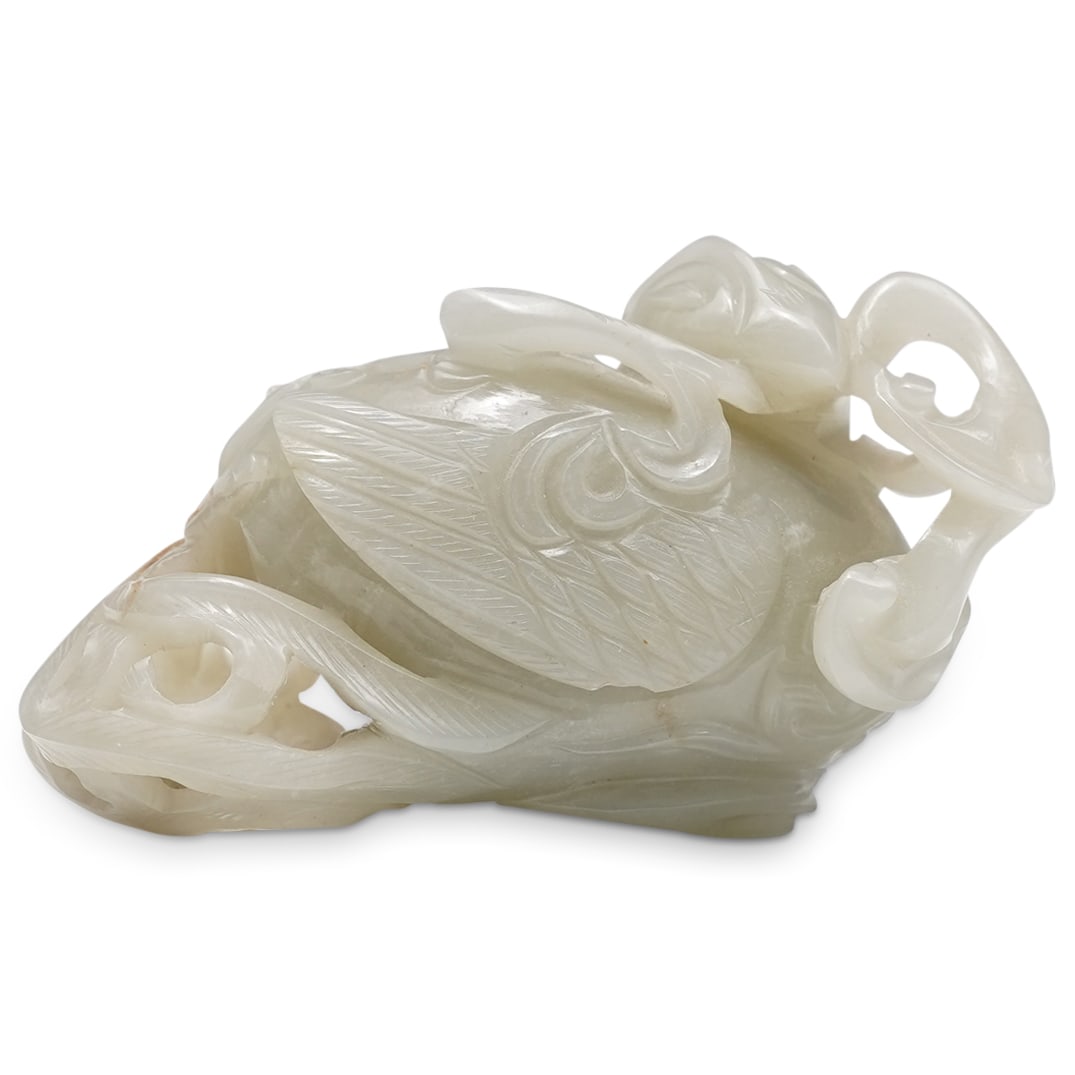 Very Fine Chinese Ming Dynasty Celadon Jade Phoenix Water Pot (1 of 7)