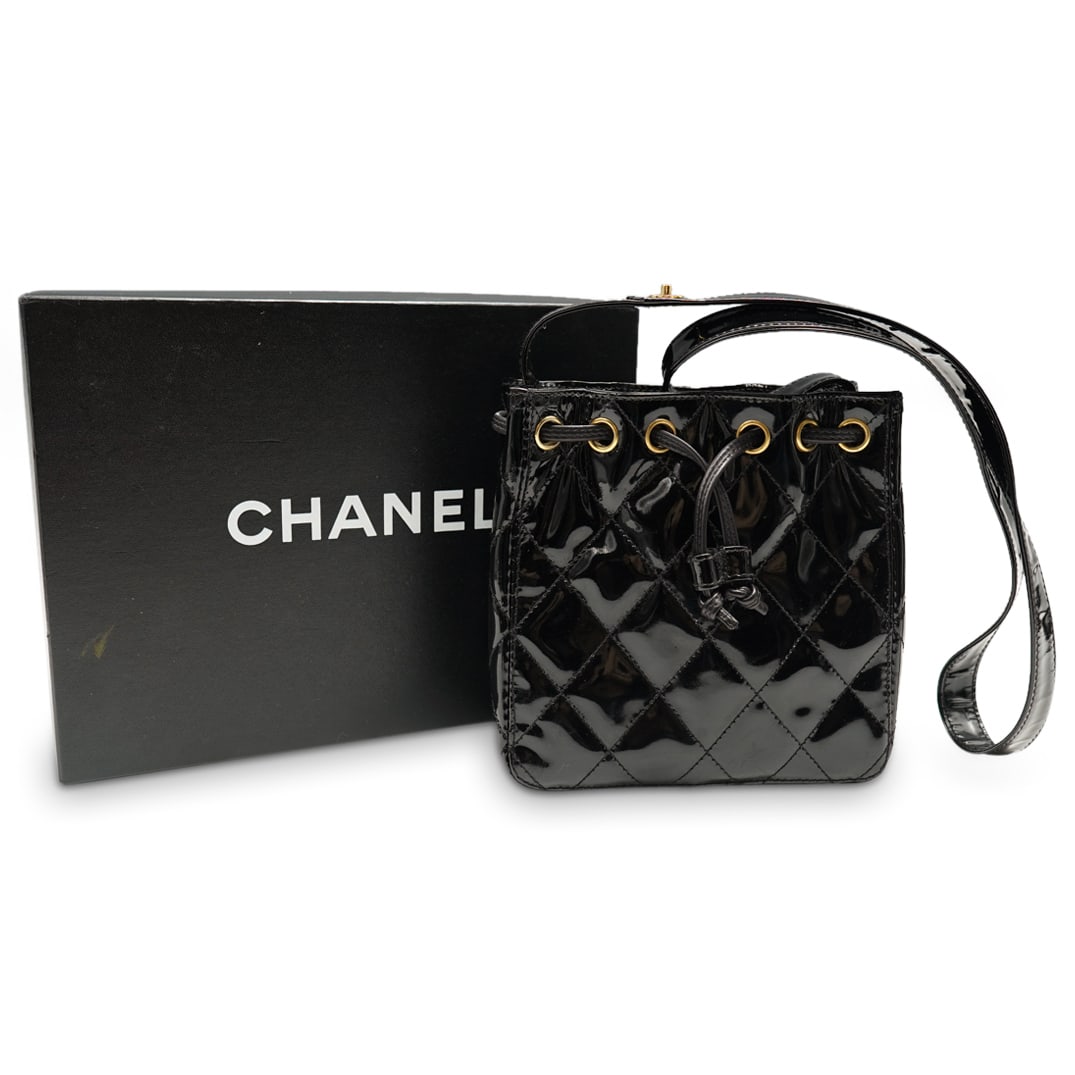 Chanel Black Leather Bucket Handbag (1 of 9)