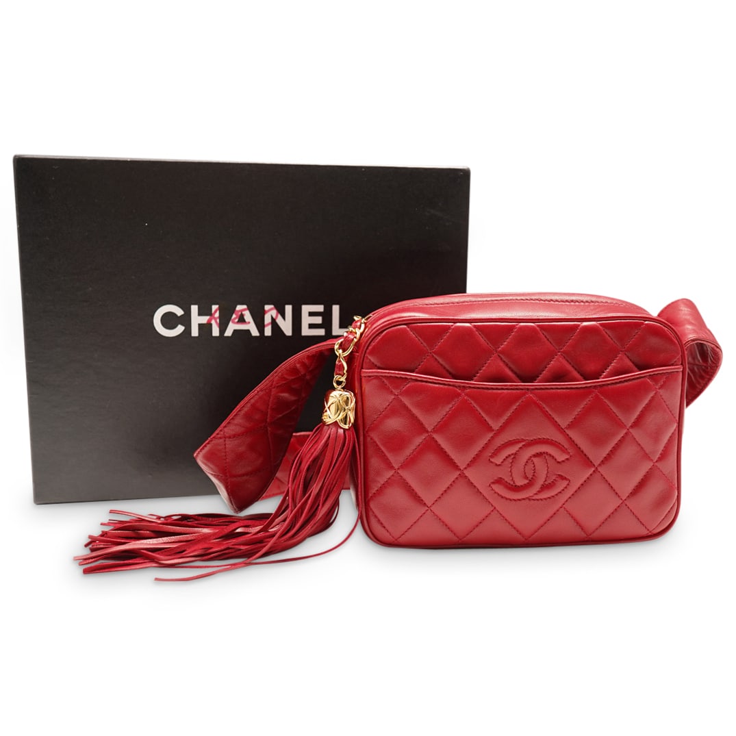 Chanel Red Quilted Leather Camera Bag (1 of 10)