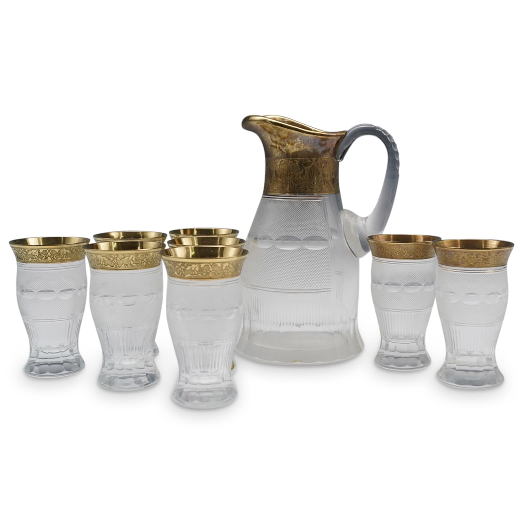 (9 Pc) Moser "Splendid" Glass Tumblers & Pitcher (1 of 8)