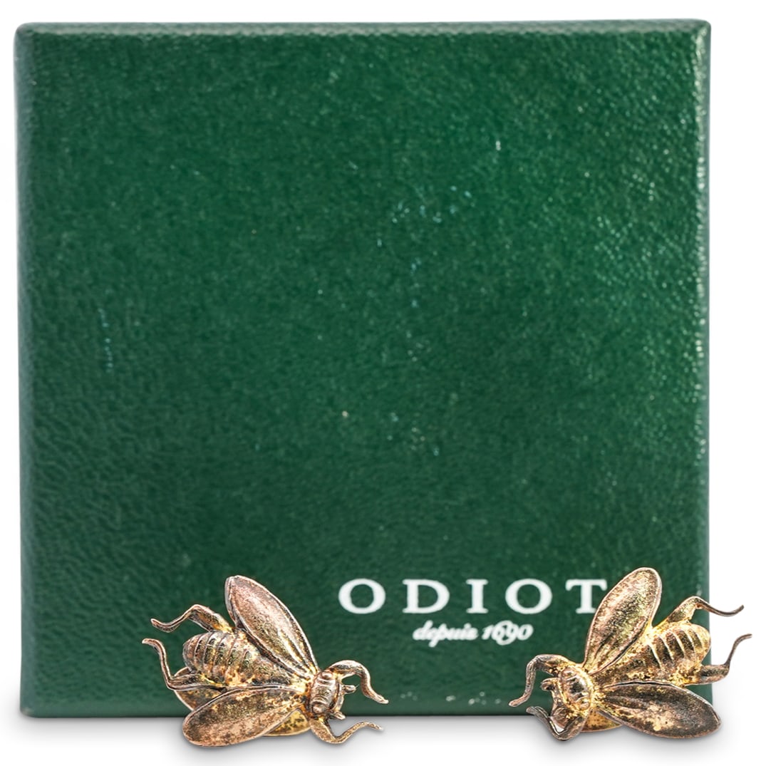Odiot Vermeil Sterling Silver Napoleon Bee Cufflinks (1 of 6)