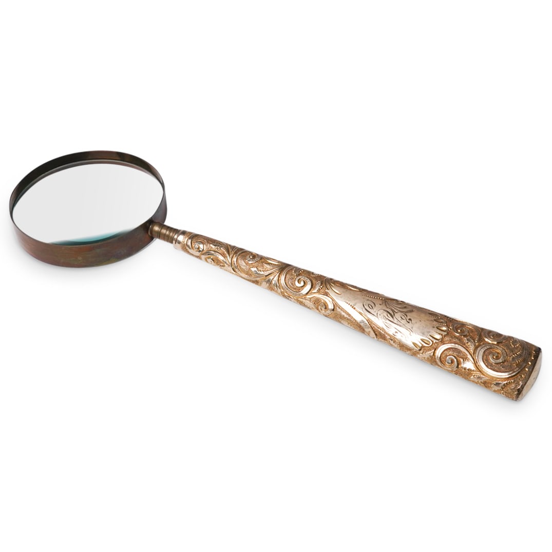 Engraved Gold Rolled Magnifying Glass (1 of 7)