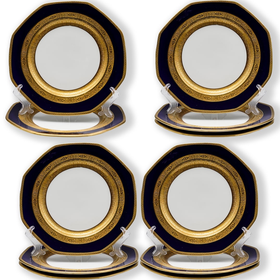 (11 Pc) English Ovington Bros. & Sons Porcelain Plates (1 of 5)