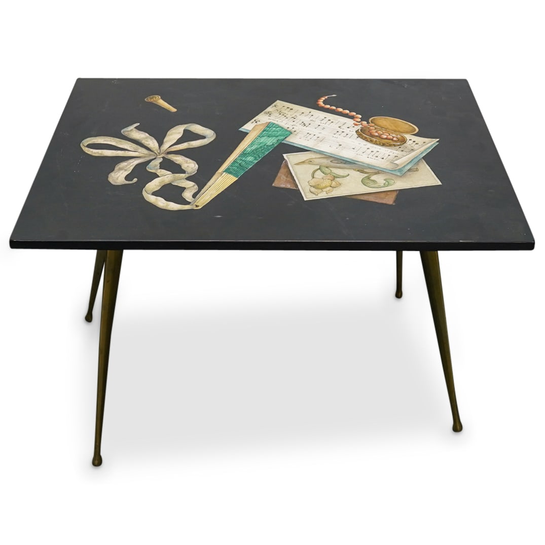 Italian Pietra Dura Style Slate & Bronze Table (1 of 7)