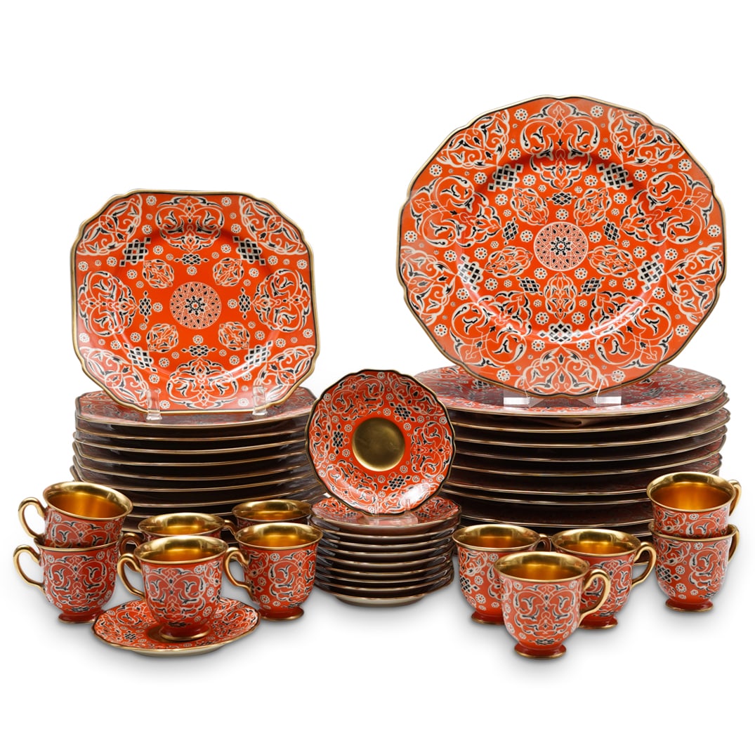 (46 Pc) Black Knight "Persia" Porcelain Set (1 of 10)