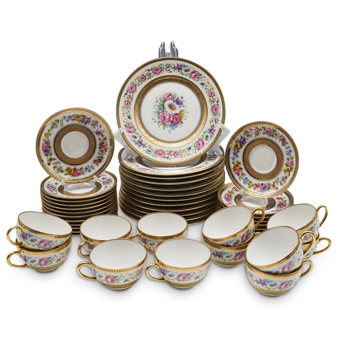 (45 Pc) Antique Limoges Bernardaud & Co Hand Painted Porcelain Tea Set (1 of 11)