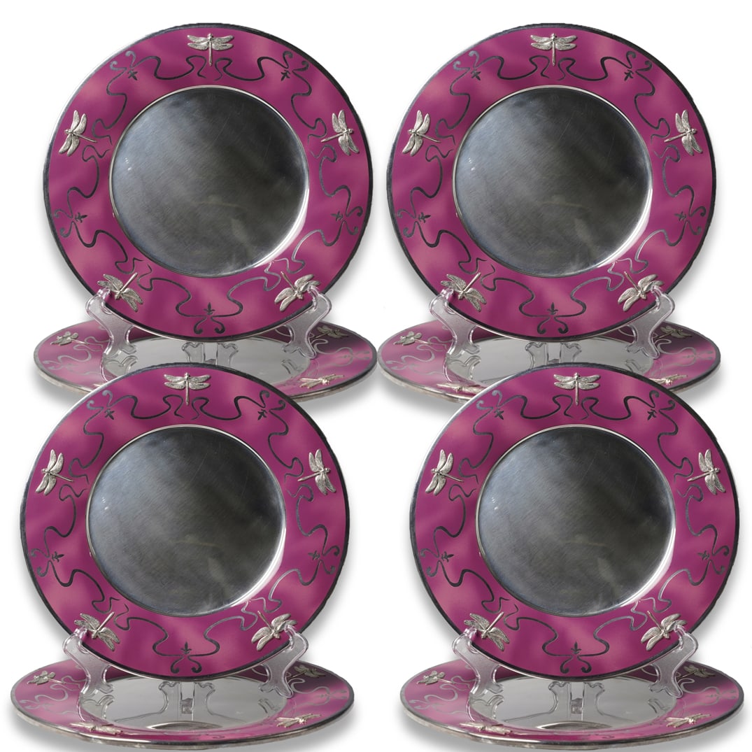 (8 Pc) French Gaube Du Gers Silver Plated Underplates (1 of 5)