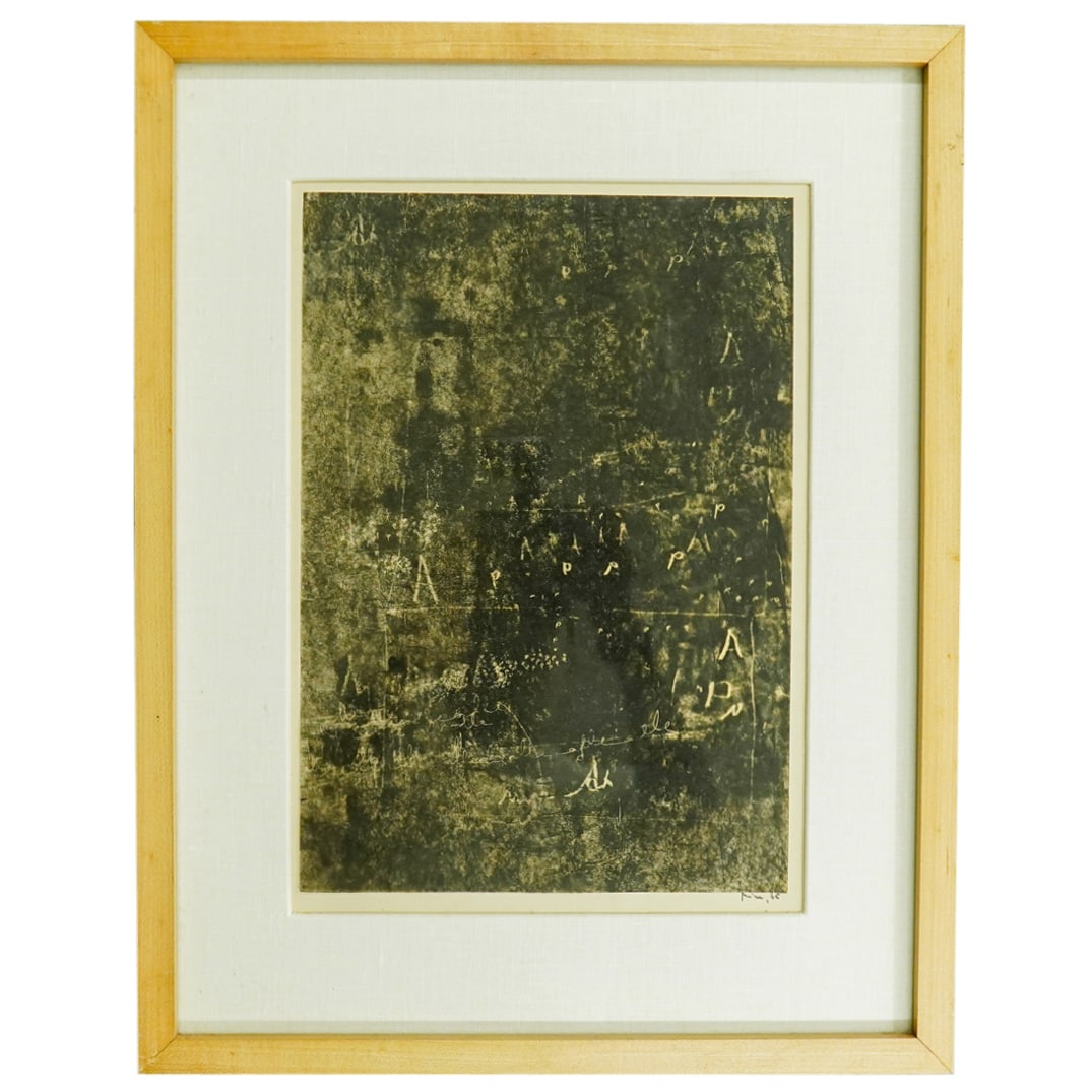 Mira Schendel (Swiss, 1919-1988) Monotype On Rice Paper (1 of 9)