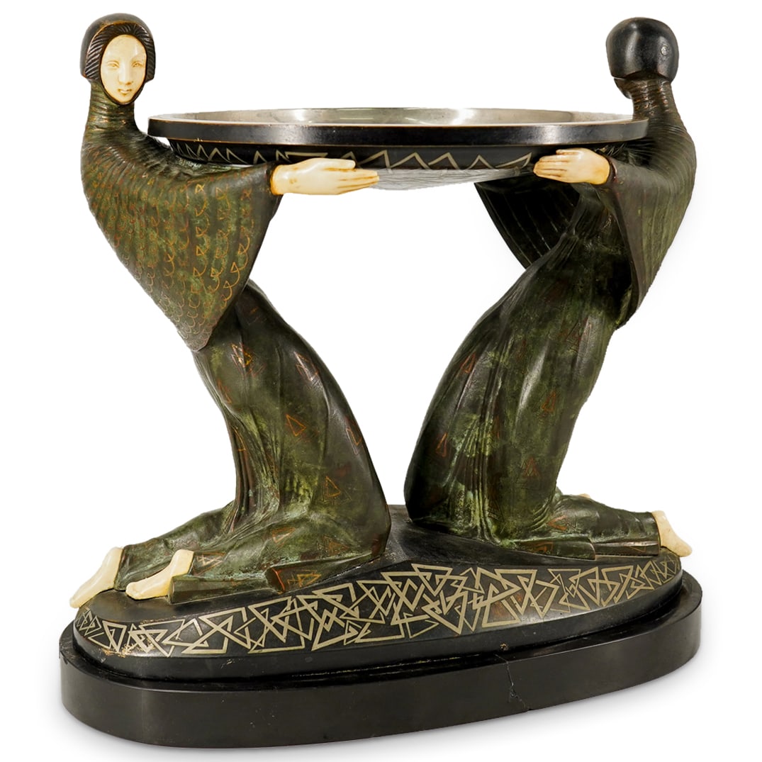 Art Deco Raoul Lamourdedieu (French, 1877) Bronze Group Statue (1 of 11)