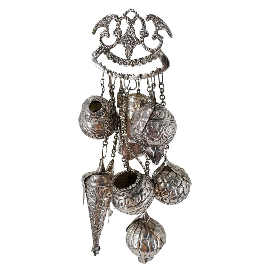 Gerson Bahia Sterling Silver, Horn, And Mixed Metal Balangandian Pendant (1 of 13)