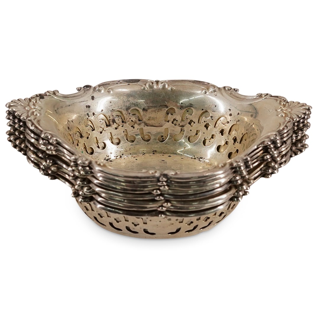 (8 Pc) Gorham Sterling Silver Reticulated Trays (1 of 5)