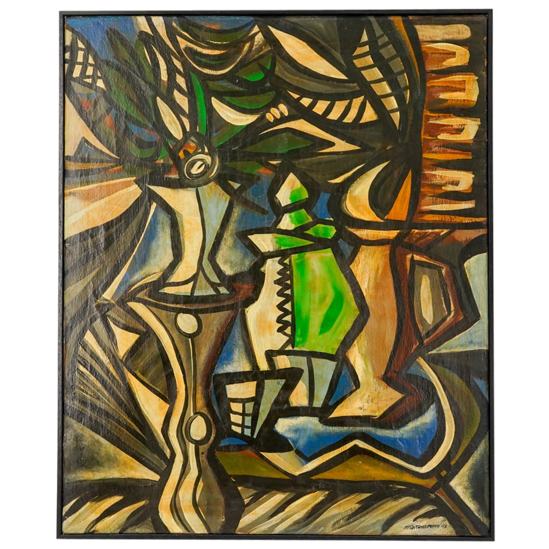 Attributed To Luis Martinez-Pedro Abstract Oil On Canvas (1 of 5)