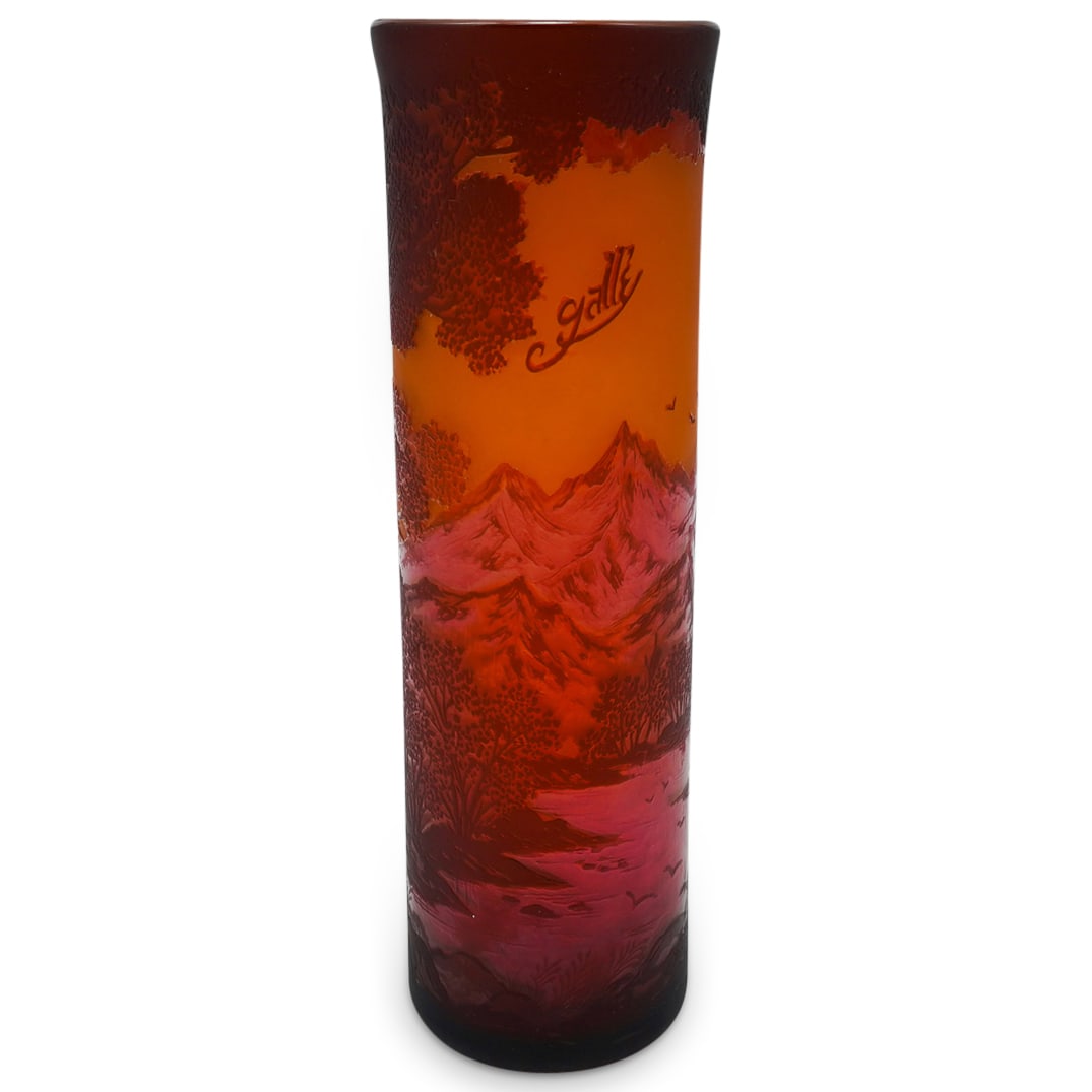 Galle Style Cameo Glass Vase (1 of 7)