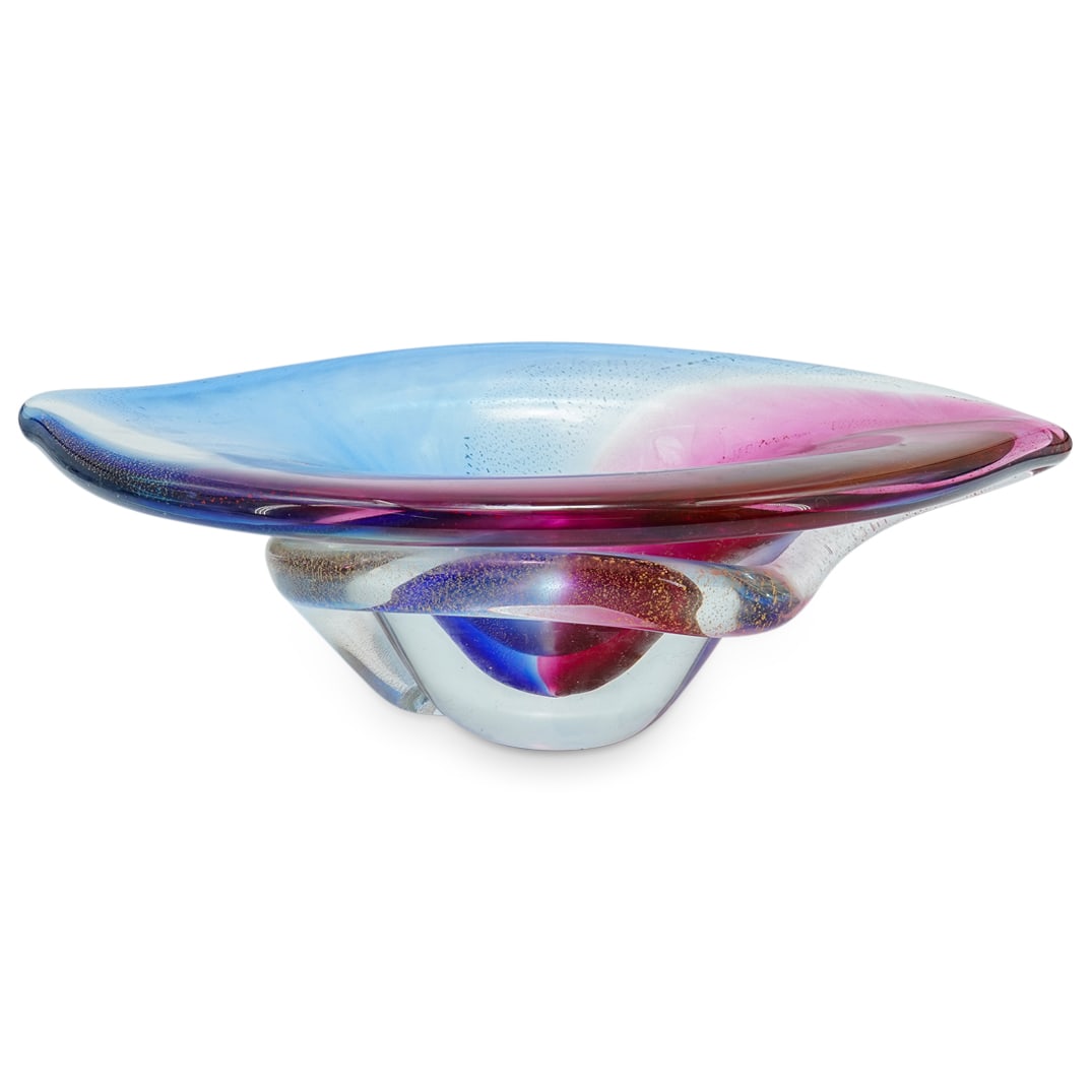 Signed S. Frattini Murano Glass Centerpiece Bowl, Limited Edition (1 of 8)