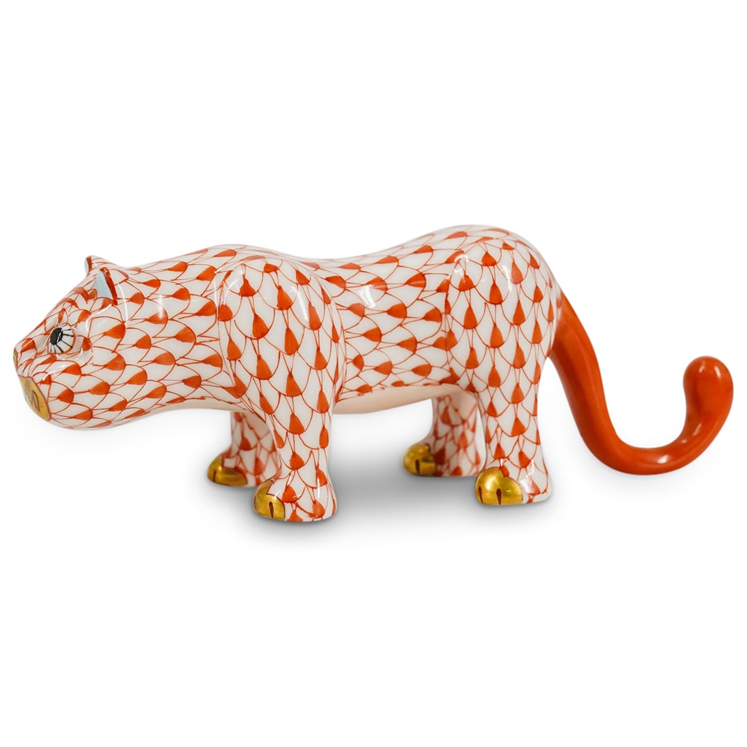 Herend Porcelain 2010 "Zodiac Year Of The Tiger" Rust Fishnet Figurine (1 of 7)