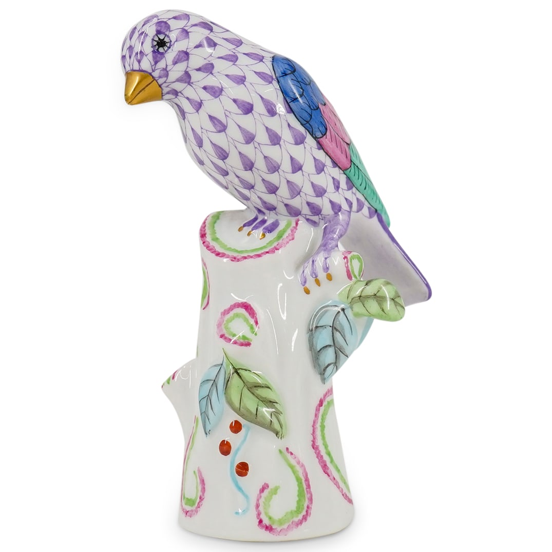 Herend Porcelain "Bird" Lavender Fishnet Figurine (1 of 6)